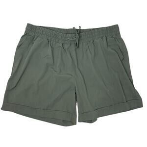 Mondetta Athletic Shorts Unlined Army Olive Forest Green Plus Sz XXL High Rise